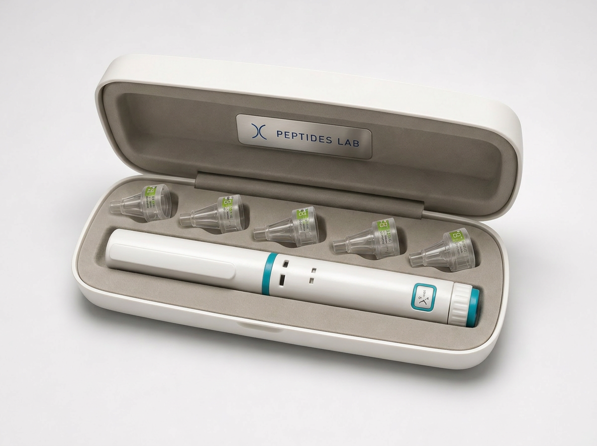 Peptides Lab delivery kit — case with pen and cartridges